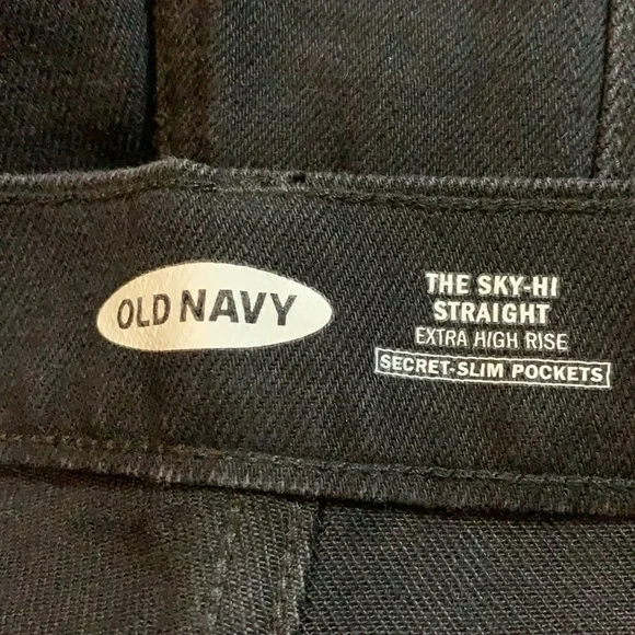 NWT old navy the sky-hi straight extra high rise jeans - Picture 3 of 7